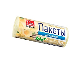 Мешки для мусора 30 л, ароматизированные, Ваниль, бежевые, в рулоне 20 шт., ПНД, 9 мкм, 560х530 мм, GRIFON Aroma, 101-020 V в Пензе