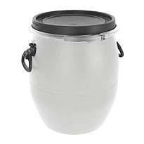 Бочка пластиковая 48 л с хомутом белая в Пензе Бочка пластиковая 48 л с хомутом белая в Пензе