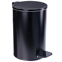Ведро для мусора с педалью, усиленное, Титан, 10 л, черное, оцинкованная сталь в Пензе