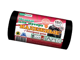 Мешки для мусора 180 л, ароматизированные, черные, в рулоне 25 шт., ПВД, 35 мкм, 1100х930 мм, НАДЕЖНЫЕ, 1802550 в Пензе