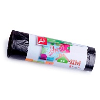 Мешки для мусора 30 л, черные, в рулоне 20 шт., ПНД, 6 мкм, 600х500 мм, Концепция Быта ЭкоДом, 601348 в Пензе