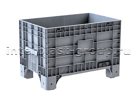 Контейнер iBox сплошной на ножках с пробкой серый в Пензе