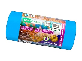 Мешки для мусора 35 л, ароматизированные, синие, в рулоне 30 шт., ПНД, 12 мкм, 640х500 мм, EXTRA, 3530661 в Пензе