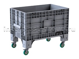 Контейнер iBox сплошной на колесах серый в Пензе