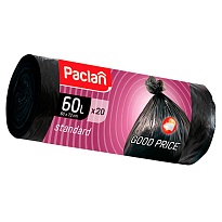 Мешки для мусора 60 л, черные, в рулоне 20 шт., ПНД, 7,4 мкм, 720х600 мм, PACLAN, 600820 в Пензе Мешки для мусора 60 л, черные, в рулоне 20 шт., ПНД, 7,4 мкм, 720х600 мм, PACLAN, 600820 в Пензе