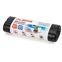 Мешки для мусора 60 л, черные, в рулоне 20 шт., ПНД, 10 мкм, 700х600 мм, LAIMA, 601381 в Пензе Мешки для мусора 60 л, черные, в рулоне 20 шт., ПНД, 10 мкм, 700х600 мм, LAIMA, 601381 в Пензе