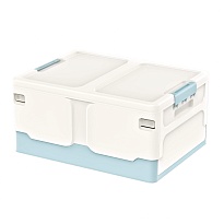 Ящик пластиковый складной белый, дно голубое, 480х360х240 мм в Пензе Ящик пластиковый складной белый, дно голубое, 480х360х240 мм в Пензе