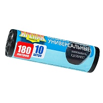 Мешки для мусора 180 л, с ушками, черные, в рулоне 10 шт., ПНД, 20 мкм, 1150х800 мм, Крепак, 4607075710498 в Пензе Мешки для мусора 180 л, с ушками, черные, в рулоне 10 шт., ПНД, 20 мкм, 1150х800 мм, Крепак, 4607075710498 в Пензе