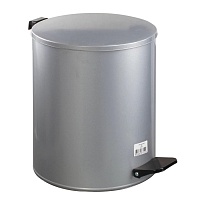 Ведро для мусора с педалью, усиленное, Титан, 15 л, серое, оцинкованная сталь в Пензе
