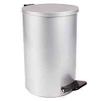Ведро для мусора с педалью, усиленное, Титан, 10 л, серое, оцинкованная сталь в Пензе