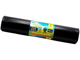 Мешки для мусора 200 л, ароматизированные, черные, в рулоне 10 шт., ПВД, 100 мкм, 1200х800 мм, Добрыня, Dob20010black в Пензе Мешки для мусора 200 л, ароматизированные, черные, в рулоне 10 шт., ПВД, 100 мкм, 1200х800 мм, Добрыня, Dob20010black в Пензе