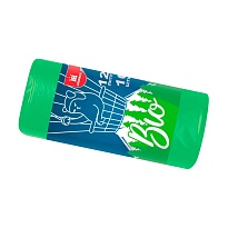 Мешки для мусора 120 л, биоразлагаемые, зеленые, рулон 10 шт., ПНД, 16 мкм, 1100х700 мм, БИО, МБ2158 (МНБ 120-10ж) в Пензе