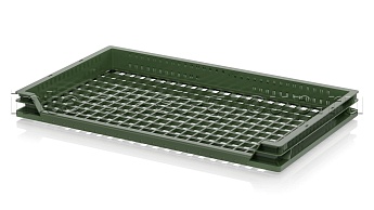 Ящик (лоток) для хлеба, овощей и фруктов трехбортный зеленый в Пензе