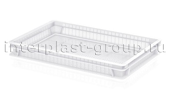 Ящик для полуфабрикатов перфорированный белый в Пензе Ящик для полуфабрикатов перфорированный белый в Пензе