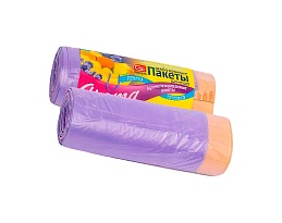 Мешки для мусора 35 л, ароматизированные, Лаванда, сиреневые, в рулоне 10 шт., ПНД, 12 мкм, 560х530 мм, GRIFON Aroma, 101-080 La в Пензе