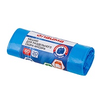 Мешки для мусора 60 л, синие, в рулоне 20 шт., ПНД, 10 мкм, 680х580 мм, LAIMA, 606703 в Пензе Мешки для мусора 60 л, синие, в рулоне 20 шт., ПНД, 10 мкм, 680х580 мм, LAIMA, 606703 в Пензе