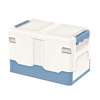 Ящик пластиковый складной белый, дно синее, 370х240х240 мм в Пензе