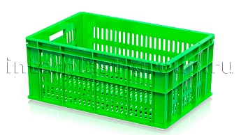 Ящик для молока, мяса, овощей и фруктов большая перфорация дно перфорированное светло-зеленый в Пензе Ящик для молока, мяса, овощей и фруктов большая перфорация дно перфорированное светло-зеленый в Пензе