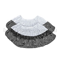 Бахилы бело-черные 1000 шт (500 пар), 48 мкм, двойная подошва, с одной резинкой, Эконом+ в Пензе Бахилы бело-черные 1000 шт (500 пар), 48 мкм, двойная подошва, с одной резинкой, Эконом+ в Пензе