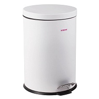 Ведро-контейнер для мусора (урна) с педалью LAIMA Classic, 12 л, белое, глянцевое, металл, со съемным внутренним ведром в Пензе