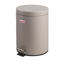 Ведро-контейнер для мусора (урна) с педалью LAIMA Classic, 5 л, серое, матовое, металл, со съемным внутренним ведром в Пензе