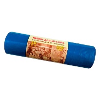 Мешки для мусора 100 л, с завязками, синие, в рулоне 10 шт., ПВД, 40 мкм, 840х670 мм, Концепция Быта Vitalux, 604933 в Пензе Мешки для мусора 100 л, с завязками, синие, в рулоне 10 шт., ПВД, 40 мкм, 840х670 мм, Концепция Быта Vitalux, 604933 в Пензе
